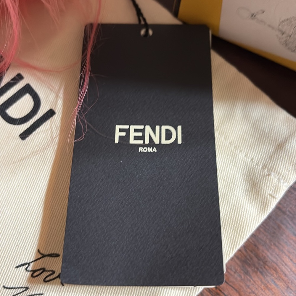 FENDI Punkito Nappa Leather Studded Bag Charm/Keychain - Picture 5 of 6
